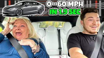 THE FUNNIEST TESLA MODEL S PLAID LAUNCH REACTION EVER!