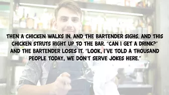 Funny Joke - The Bartender Says, Sorry We Don't Serve Jokes Here...