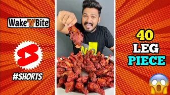 40 SPICY CHICKEN LEG PIECE EATING CHALLENGE | FOOD CHALLENGE #shorts #spicy