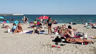 Part 4 Nuda Beach 4K  Sun Summer Party Fun  Romania Constanta Mamaia Beach.