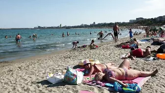 Part 4 Nuda Beach 4K  Sun Summer Party Fun  Romania Constanta Mamaia Beach.