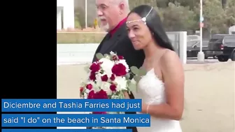 Tom Hanks surprises brides on their wedding day at beach in California