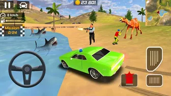 Police Drift Car Driving Simulator - Beach Police Car Funny Driving Games - Android Gameplay