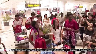 Warm welcome home for Asian Games champion Shanti Pereira