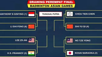 Hasil Lengkap Badminton Asian Games 2023 Hari Ini Babak 8 Besar ~ JORJI Kalah ~ SHI YU QI Menang