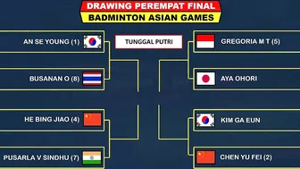 Hasil Lengkap Badminton Asian Games 2023 Hari Ini Babak 8 Besar ~ JORJI Kalah ~ SHI YU QI Menang