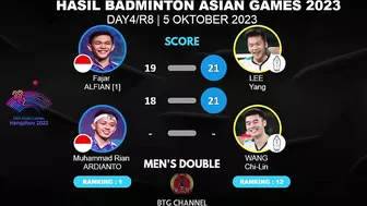 Hasil Badminton Asian Games 2023 Hari ini: Ginting vs Lee Shi Feng | Asian Games Badminton Day4/R8