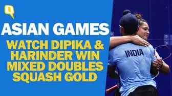 Asian Games: Dipika Pallikal and Harinder Pal Sandhu Win Mixed Doubles Squash Gold | The Quint