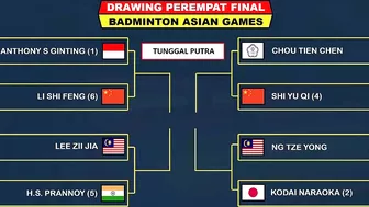 Hasil Lengkap Badminton Asian Games 2023 Hari Ini Babak 8 Besar Sesi 1 ~ FAJRI & LEE ZII JIA Kalah