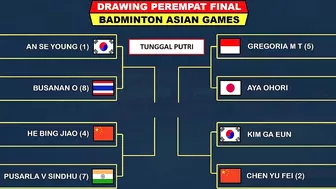 Hasil Lengkap Badminton Asian Games 2023 Hari Ini Babak 8 Besar Sesi 1 ~ FAJRI & LEE ZII JIA Kalah