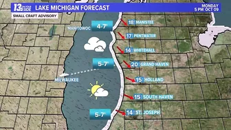 Beach & Boating Forecast: Monday October 9, 2023