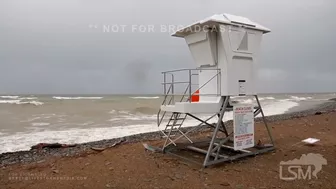 10-08-2023 Freeport Beach, PA to North East, PA - Big Waves, Strong Winds During Waterspout Outbreak