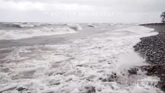 10-08-2023 Freeport Beach, PA to North East, PA - Big Waves, Strong Winds During Waterspout Outbreak