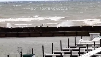 10-08-2023 Freeport Beach, PA to North East, PA - Big Waves, Strong Winds During Waterspout Outbreak