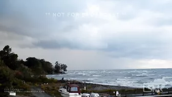 10-08-2023 Freeport Beach, PA to North East, PA - Big Waves, Strong Winds During Waterspout Outbreak