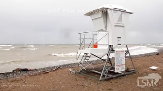 10-08-2023 Freeport Beach, PA to North East, PA - Big Waves, Strong Winds During Waterspout Outbreak