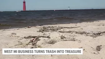 West Michigan sustainable clothing company turns trash into treasure with beach clean-ups