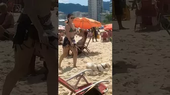 Ipanema beach Rio de Janeiro Brazil ???? #shortsfeed #beach #brazil #bikini #brazilian #ipanemabeach