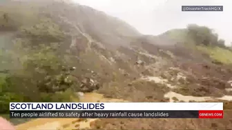 Travel restrictions in place after landslide public safety risk | Scottish flooding