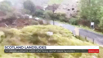 Travel restrictions in place after landslide public safety risk | Scottish flooding