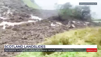 Travel restrictions in place after landslide public safety risk | Scottish flooding