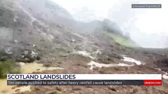 Travel restrictions in place after landslide public safety risk | Scottish flooding