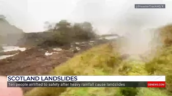 Travel restrictions in place after landslide public safety risk | Scottish flooding