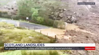 Travel restrictions in place after landslide public safety risk | Scottish flooding