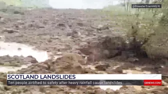 Travel restrictions in place after landslide public safety risk | Scottish flooding