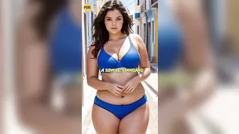 Greece's Radiant Beauty: Plus-Size Muse in Bikini Undergarments