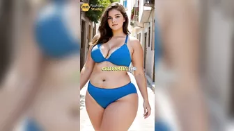 Greece's Radiant Beauty: Plus-Size Muse in Bikini Undergarments