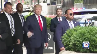 Donald Trump speaks to crowd at West Palm Beach rally