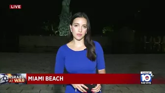 Israeli supporters meet at Holocaust Memorial in Miami Beach