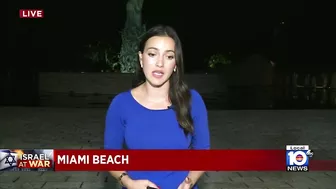 Israeli supporters meet at Holocaust Memorial in Miami Beach