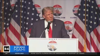 Trump attacks Biden on foreign policy during West Palm Beach event as Israel-Hamas war rages