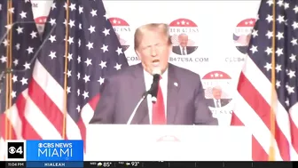 Trump attacks Biden on foreign policy during West Palm Beach event as Israel-Hamas war rages