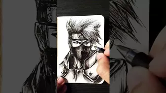 Drawing KAKASHI from Naruto ????✨ #shorts #satisfying #anime #drawing