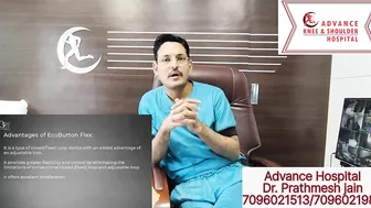 Ecobutton flex Best buton for ACL Surgery Dr Prathmesh Jain. Advance Hospitals