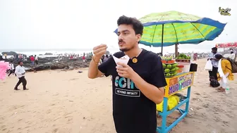 Visakhapatnam Beach Side Sweet Didi Selling Chatpata Kaccha Aam Masala Rs 30 Only l Vizag Food Tour