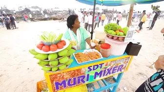 Visakhapatnam Beach Side Sweet Didi Selling Chatpata Kaccha Aam Masala Rs 30 Only l Vizag Food Tour