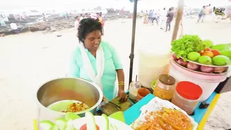 Visakhapatnam Beach Side Sweet Didi Selling Chatpata Kaccha Aam Masala Rs 30 Only l Vizag Food Tour