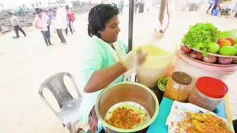 Visakhapatnam Beach Side Sweet Didi Selling Chatpata Kaccha Aam Masala Rs 30 Only l Vizag Food Tour