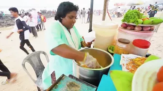 Visakhapatnam Beach Side Sweet Didi Selling Chatpata Kaccha Aam Masala Rs 30 Only l Vizag Food Tour