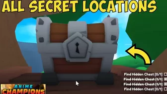 All Hidden Chests Locations in Update 3 of Anime Champions Sim| Roblox