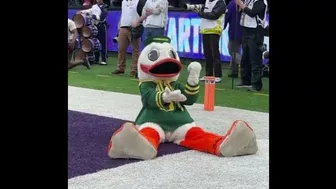 The Oregon Duck playing games with Washington's band ???? #shorts