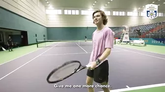 ATP Tennis Players Attempt The Wrong-Handed Serve Challenge!