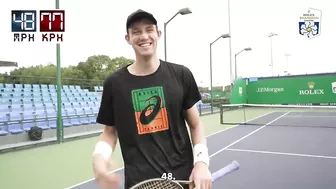 ATP Tennis Players Attempt The Wrong-Handed Serve Challenge!