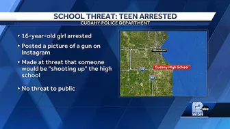 Teen arrested for school shooting threat on Instagram at Cudahy High School