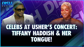 Celebs at Usher's Concert: Tiffany Haddish & Her Tongue!