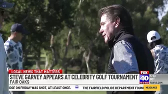 U.S. Senate candidate Steve Garvey makes appearance at celebrity golf tournament